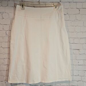 Classic White A-Line Skirt